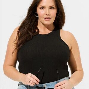 Torrid (lot of 5) Super Soft Ribbed High Neck Tank Size 01.  Never worn